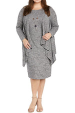 NWT R M Richards Sheath Dress W/Cascade Front Jacket  Detachable Necklace SZ 14