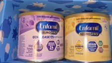 two unopened cans of enfamil