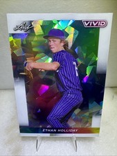 Leaf Vivid  2023 Ethan Holliday White Ice 2/6 -SP- RC-#16- Baseball Card 💎