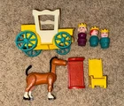 Vintage Fisher Price 993 Little People Partial Castle People and Accessories