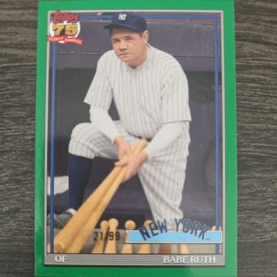 2026 Topps Series 2 1991 design Babe Ruth Green Border /99 New York Yankees SP