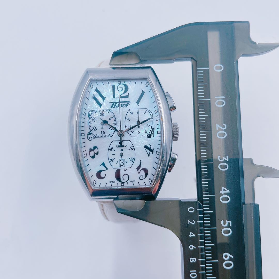 時計 TISSOT Tissot Z193 Chronograph White Dial Watch Used Excellent
