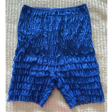 Vintage Malco Modes San Francisco Ruffle Bloomers Blue Lace Pettipants - Size M