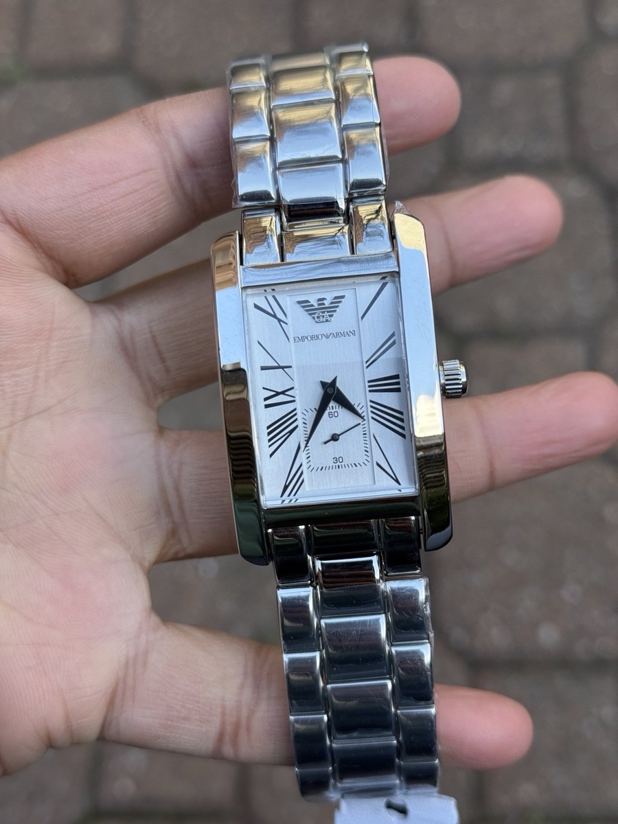 Vintage Stainless Steel Emporio Armani Unisex Bracelet Watch Quartz 36mm Case ?#SOLD? E.Armani Tank • Beige Dial with Black Roman  main image 4