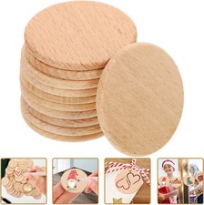 10pcs Round Disc Unfinished Wood Circle Wood Pieces Wooden Cutouts Ornaments