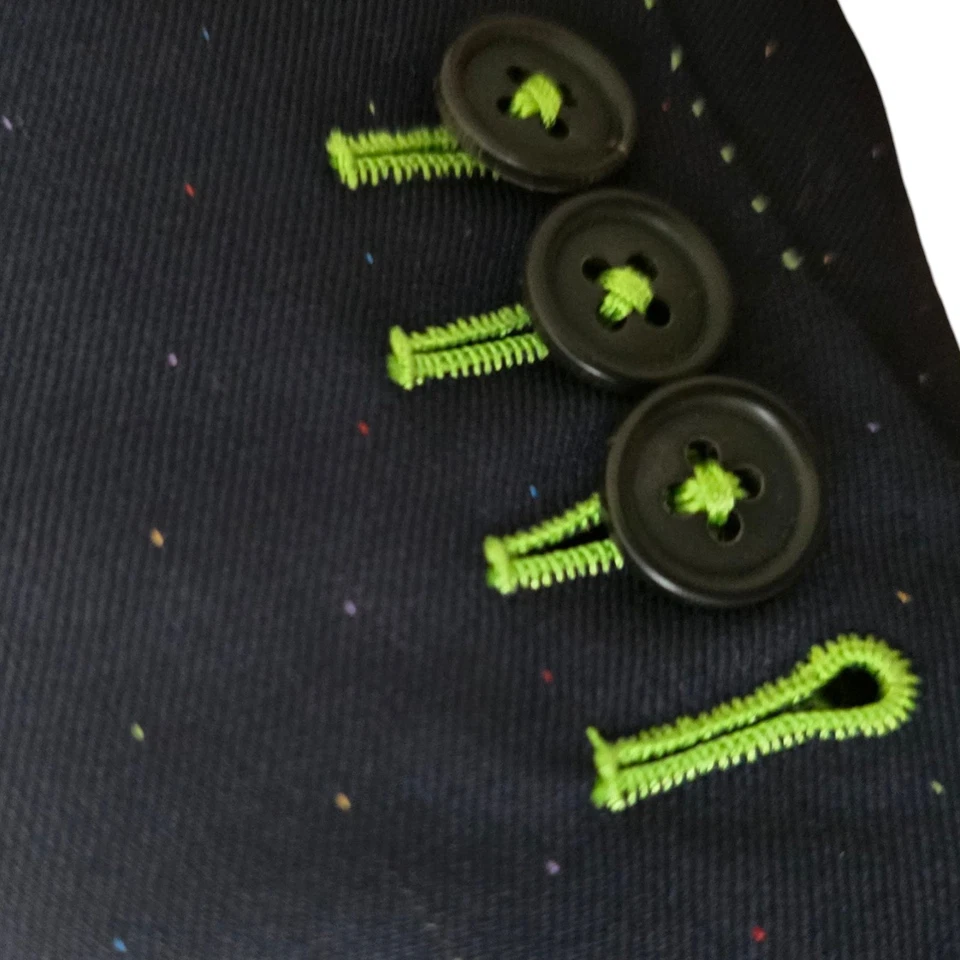 Manguito de trabalho Oxxford Clothes 38S 32x30 sob medida lona completa pico lapela abas laterais - Imagem 4 de 4