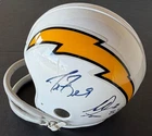 DREW BREES and ANTONIO GATES dual-signed Chargers mini helmet autographs JSA