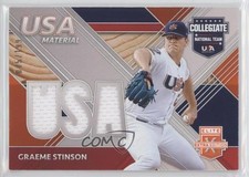 2020 Elite Extra Edition USA Baseball Material Orange 75/199 Graeme Stinson 0w7