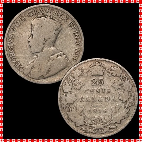 1916 Canada 25 Cents — photo from the most recent tracked eBay sale