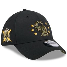 Men's New Era Black Colorado Rockies 2024 Armed Forces Day 39THIRTY Flex Hat