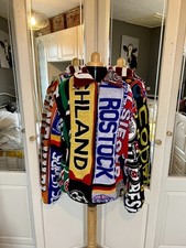 Sciarpa bomber trapuntata fatta a mano famosa squadra di calcio baseball taglia large