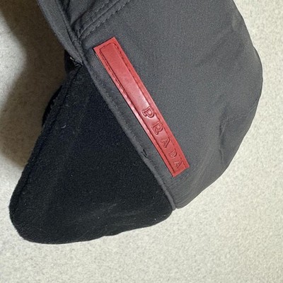 00s PRADA SPORT Ear Flap Cap Y2K Archive Hat | eBay