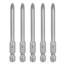 5pcs PH2 Phillips Screwdrivers Bits 1/4" Hex Shank 3" Long 0.2" Rod Magnetic