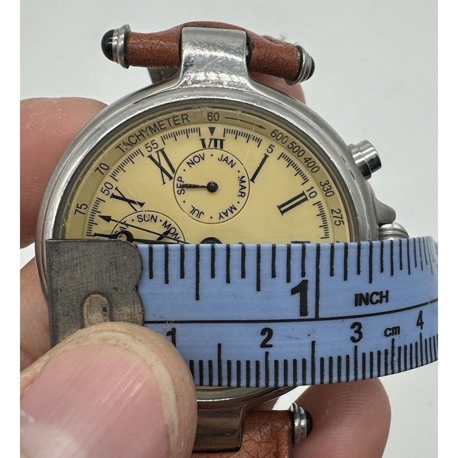 Stauer Moon Phase Chronograph Automatic Mens Silv… - image 9