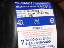 Flushmate M-102540-F3A 503 Series American Standard Tanks 2045.013