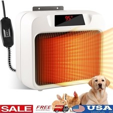 Quiet Pet Heater Wall-Mounted Thermostat Adjustable 300W 600W Safe Indoor Use