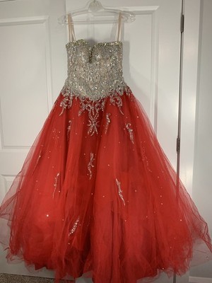 red crystal beaded prom dress Fully Crystal Beaded Sweetheart Red Mermaid Prom Dresses Off The Shoulder main image 0