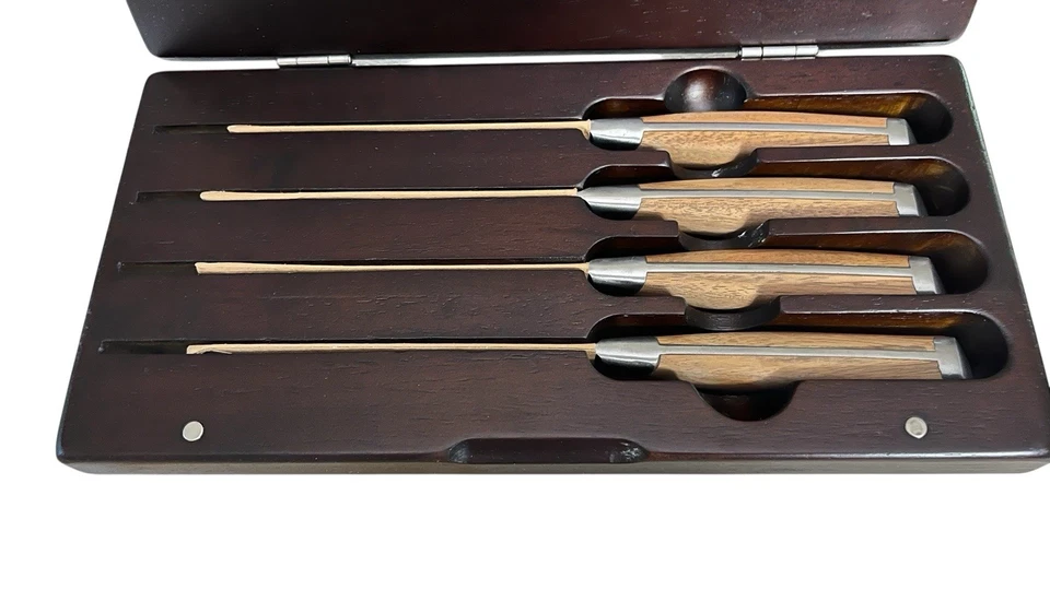 Schmidt Brothers Germán Stainless Steel 5” Double Edge Serrated Steak Knives - Image 2 of 4