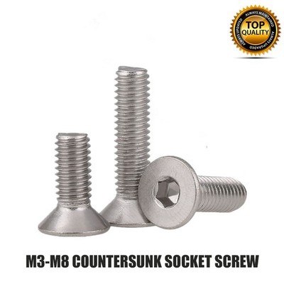 M4 M5 M6 M8  COUNTERSUNK BOLT KEY SOCKET SCREWS STAINLESS STEEL