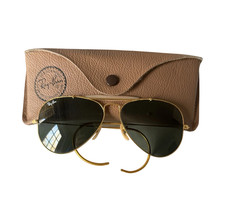 B L Ray-Ban Aviator USA Vintage Gold Frame G-15 Cable Temples 58/14