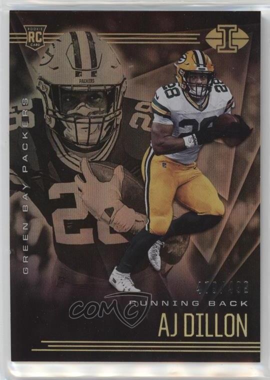 2020 Panini Illusions Trophy Collection Bronze /499 AJ Dillon #26 13rw