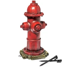 - Dog Fire Hydrant Garden Statue with 2 Stakes, 14 Inches (Small)