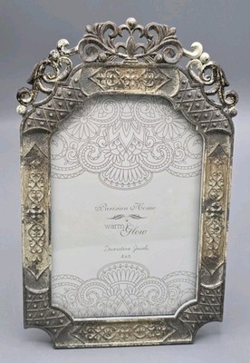 Sheffeld Home Ornamental Boho Shabby Chic Metal Frame Parisian Grey Cream Tan