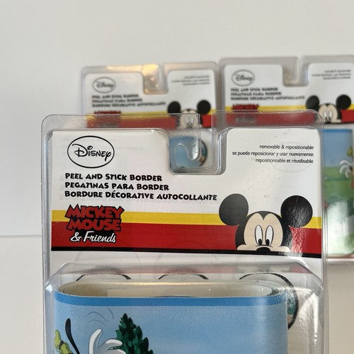 Disney Mickey Mouse & friends Peel and Stick Border 2013 5x15 Lot Of 3 New - Picture 4 of 8
