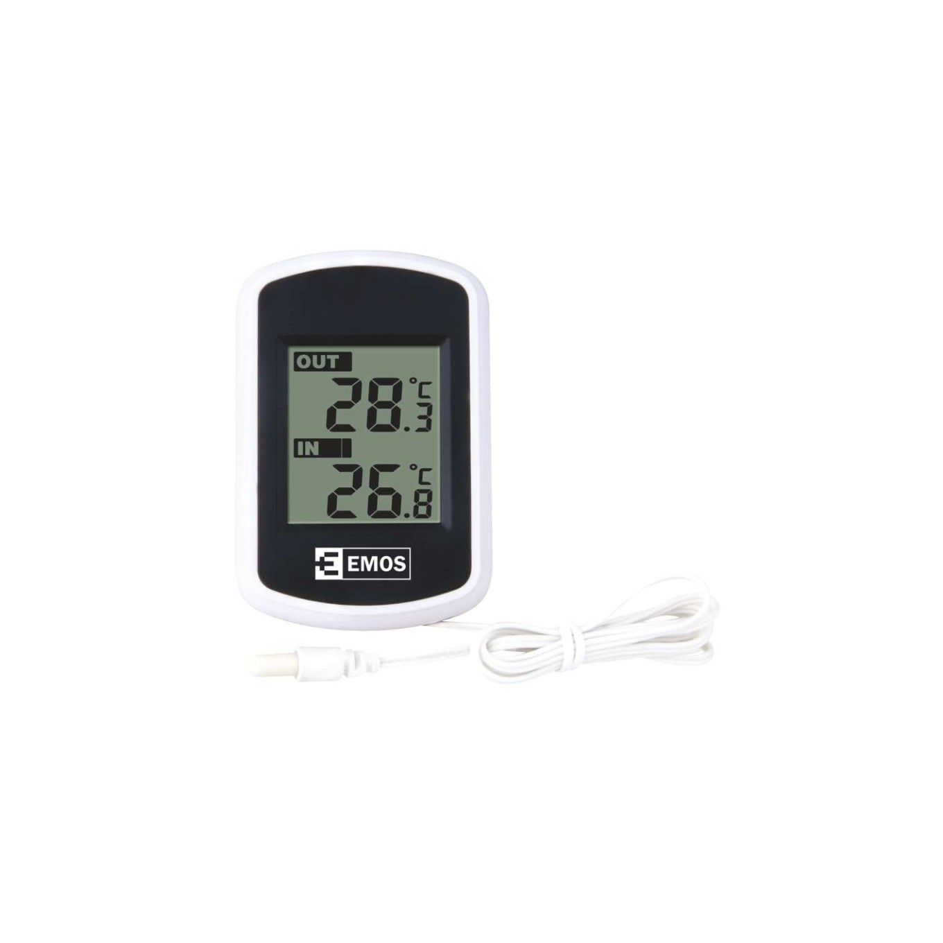 Emos Schwarz Elektronisches Thermometer Mit Externem/Internem Raumfühler - Bild 2