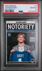 Graded 2025 Panini Mosaic Jaxson Dart #11 Notoriety Rookie Football Card PSA 10