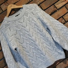 Lipsy London Women's Grey Knitted balloon sleeved Jumper  Uk Size 10 NWOT