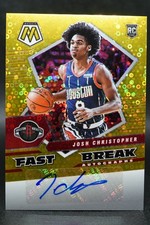2021-22 NBA Mosaic Josh Christopher Auto Fast Break RC GOLD 8/10 Rockets Rookie
