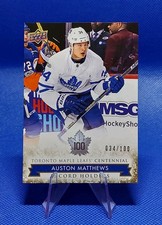 2017 Toronto Maple Leafs Centennial Gold 34/100 Auston Matthews Jersey Numbered 