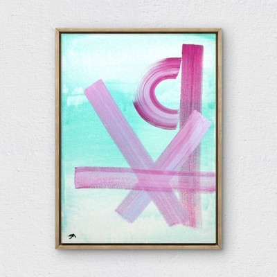 RiverRunArt 12x16 Bold Bright Exspressionism Abstract Canvas Art