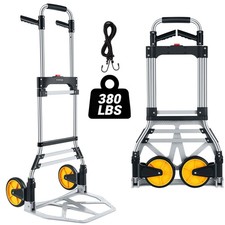 380 LB Capacity Folding Hand Truck Heavy Duty Foldable Dolly Cart with Wheels...