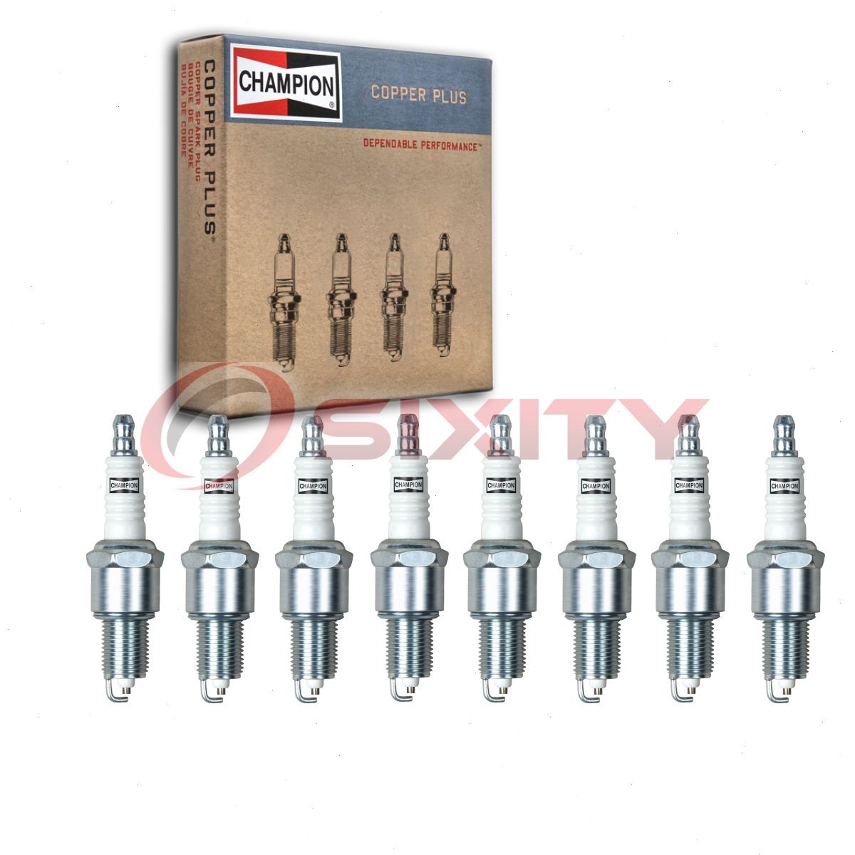 8 pc Champion Copper Plus Spark Plugs for 1967 Dodge W300 Series 5.2L V8 dw