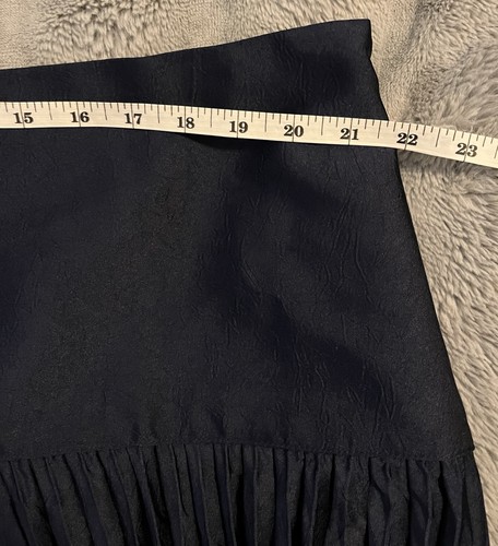 Women's Drop Waist Pleated Ankle Skirt - Future Collective Navy Blue 1X - Picture 3 of 5