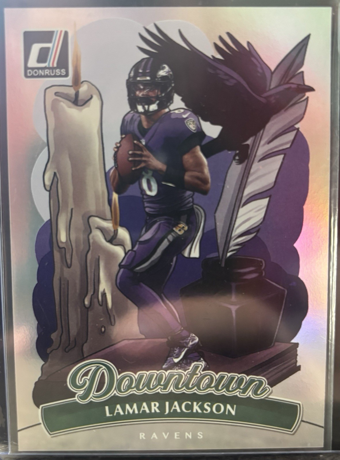 2025 Panini Donruss Downtown! Lamar Jackson #1 Baltimore Ravens