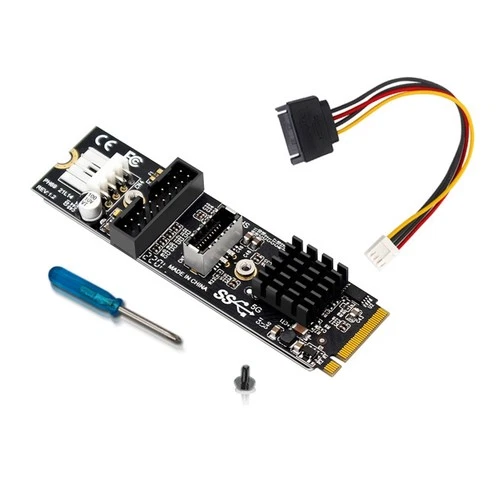 M.2 PCI E zu USB3.0 TYPE-C+19/20P Schnittstellenerweiterungskarte Grafik-Vi7071