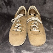 Vintage 1970s Dexter Bowling Shoes Women 6M Tan Suede Leather-RARE Made In USA