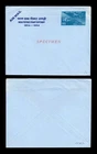 India Stamp Centenary 14as postal envelope with "SPECIMEN" overprint.