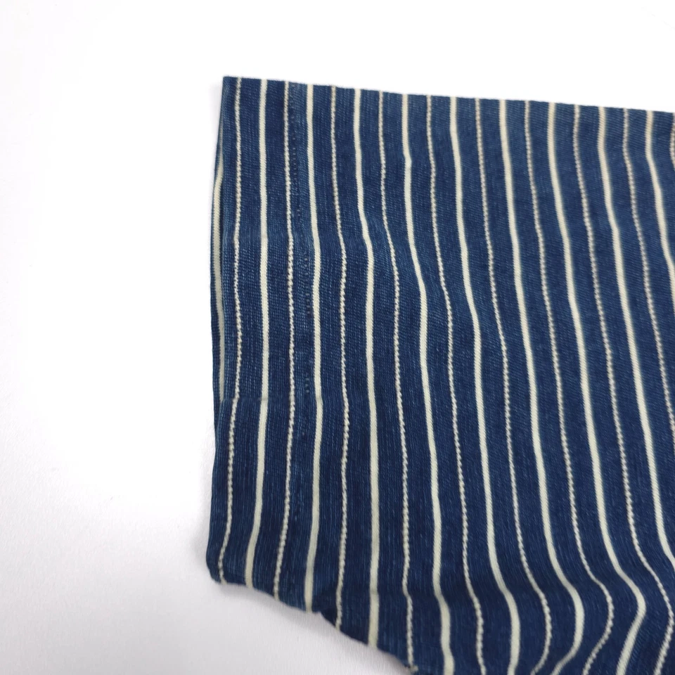 Camiseta RRL Doble RL Azul Índigo Rayas Jacquard Para Hombre Talla Pequeña Foto 4 de 4