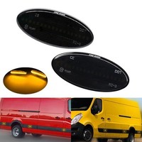 Nissan NV400 X62 2010-LED Seitenblinker Wiederholer Licht Amber Schwarz Linse