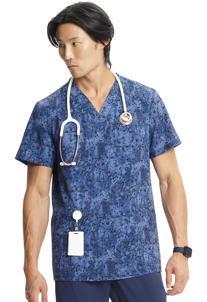 Infinity Cherokee Men Scrubs Top, CK920, Size: XS, Cool Down Camo - Image 4 of 4