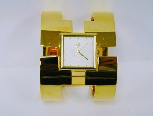 Franklin Mint - 24kt Gold Plated Marcel Boucher Cuff-Watch New 1940’s Remake
