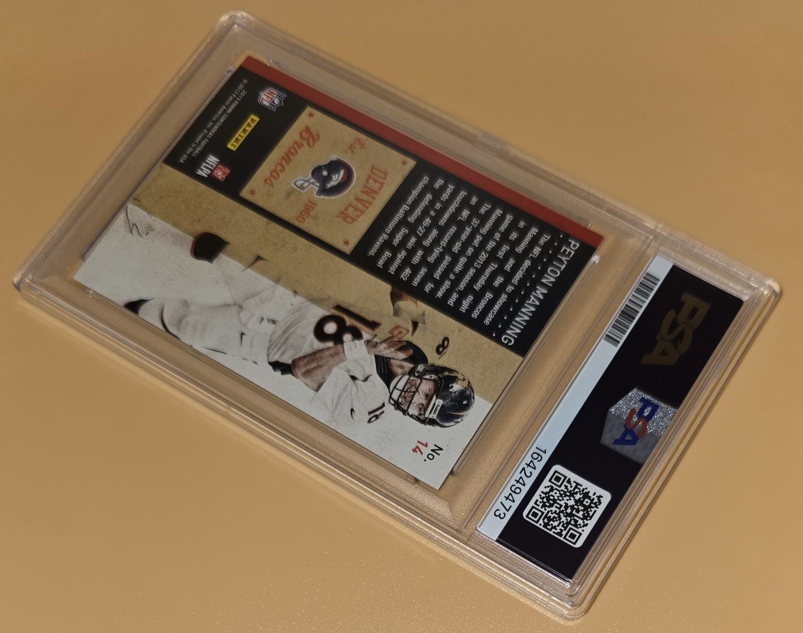 Peyton Manning PSA 10 Low Pop 2013 Panini Contenders Football #14 Denver Broncos view 12