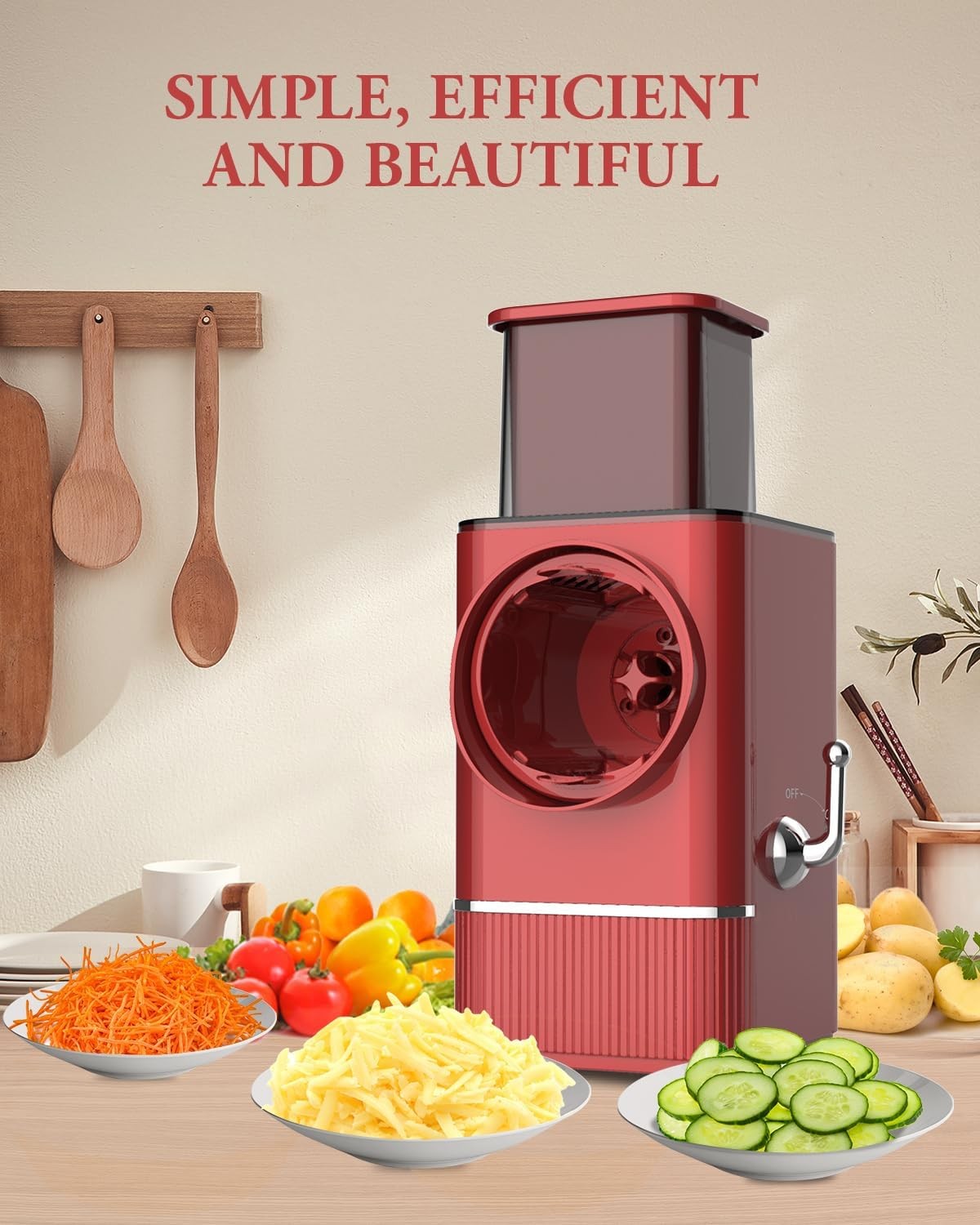 Electric Cheese Grater Salad Maker - Potato Carrot Cheese Grater