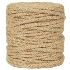 Tenn Well 164ft 5mm Jute Twine Braided Natural Rope for Crafts Brown