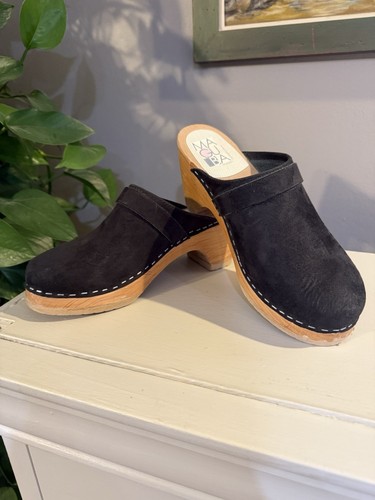 Swedish Clogs Maguba Stockholm Black Size US Womens EU 37US 6.5 - Picture 1 of 6
