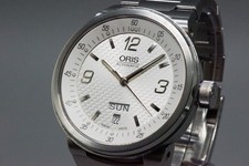 *Near MINT* ORIS 7560 WILLIAMS F1 Day Date Silver Dial Automatic Men's Watch 6